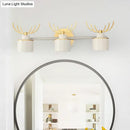 Modern white & gold antler wall light fixture bathroom vanity led