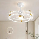 Modern white & gold ceiling fan light – elegant bedroom fan light