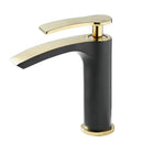 Modern white & gold ceramic brass bathroom basin faucet
