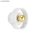 DecorBites™ Modern White-Gold Circle Sconce Lighting - Designer Wall-Mounted Marble Light with 1 Bulb