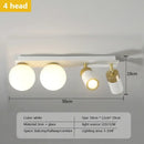 Modern white & gold glass ball led ceiling light living room track