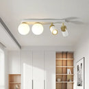 Modern white & gold glass ball led ceiling light living room track