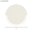 Modern white & gold round acrylic wall sconce bedroom warm white light