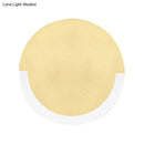 Modern white & gold round acrylic wall sconce bedroom warm white light