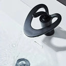 Modern white & gold waterfall basin faucet bathroom sink mixer tap