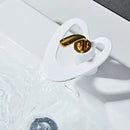 Modern white & gold waterfall basin faucet bathroom sink mixer tap