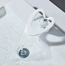 Modern white & gold waterfall basin faucet bathroom sink mixer tap