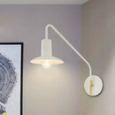 Modern white & gold wide flare bedroom wall lighting