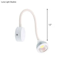 Modern white gooseneck wall sconce light for bedroom reading