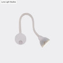 Modern white gooseneck wall sconce light for bedroom reading