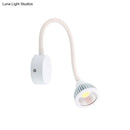Modern white gooseneck wall sconce light for bedroom reading