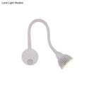 Modern white gooseneck wall sconce light for bedroom reading