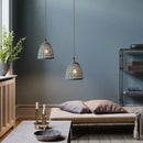 Modern white & gray geometric ceramic led pendant lights dining room