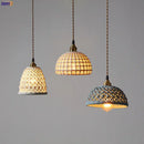 Modern white & gray geometric ceramic led pendant lights dining room