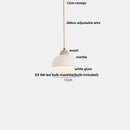 Modern white & gray marble pendant light kitchen printed ball led