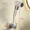 Modern white & gray wall mounted hair dryer bathroom storage rack