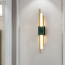 Modern white & green marble wall lamp – bedroom energy efficient light