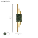 Modern white & green marble wall lamp – bedroom energy efficient light