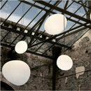 Modern white gregg glass suspension pendant light – villa staircase