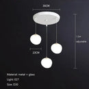 Modern white gregg glass suspension pendant light – villa staircase