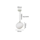 Modern white gregg glass suspension pendant light – villa staircase