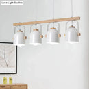 Modern white & grey dome shade pendant light – kitchen island