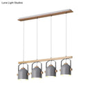 Modern white & grey dome shade pendant light – kitchen island