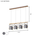 Modern white & grey dome shade pendant light – kitchen island