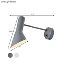 Modern white & grey rotating node wall sconce – bedroom light