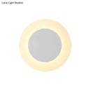 DecorBites™ Modern LED Acrylic Wall Sconce – Halo Ring White Lighting Fixture in Warm/White Light