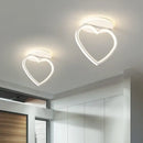 Modern white heart ceiling light bedroom led lighting fixture