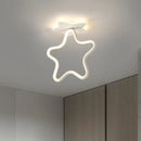 Modern white heart ceiling light bedroom led lighting fixture