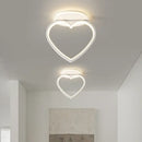 Modern white heart ceiling light bedroom led lighting fixture