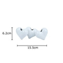 Modern white heart ceramic vase desk decor with artificial greenery