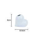 Modern white heart ceramic vase desk decor with artificial greenery