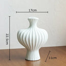 Modern white heart ceramic vase living room textured decor
