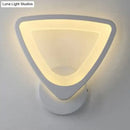 Modern white heart led wall sconce – bedroom minimalist light