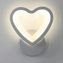 Modern white heart led wall sconce – bedroom minimalist light