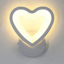 Modern white heart led wall sconce – bedroom minimalist light