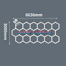 Modern white hexagon ceiling light garage honeycomb design