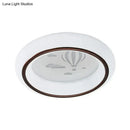 Modern white hot air balloon ceiling light bedroom moon decor