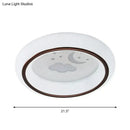 Modern white hot air balloon ceiling light bedroom moon decor