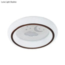 Modern white hot air balloon ceiling light bedroom moon decor
