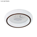 Modern white hot air balloon ceiling light bedroom moon decor