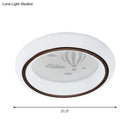 Modern white hot air balloon ceiling light bedroom moon decor