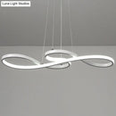 Modern white infinity led island light dining room remote control