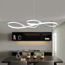 Modern white infinity led island light dining room remote control