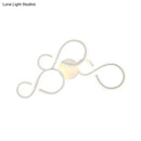 Modern white infinity spiral led light living room bulb included