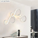 Modern white infinity spiral led light living room bulb included