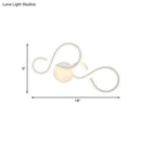 Modern white infinity spiral led light living room bulb included